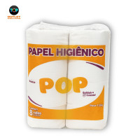 Papel Higiênico Rolão Branco - pacote com 08 rolos - Pop
