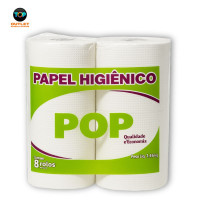 Papel Higiênico Rolão Celulose - pacote com 08 rolos - Pop
