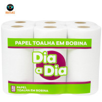 Toalha Alto Corte em Bobina Branco - fardo 6X160m - Dia a Dia