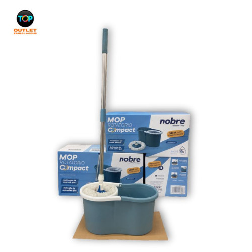 Conjunto Mop Compact Azul Petroleo 9l - 1 unidade - Nobre