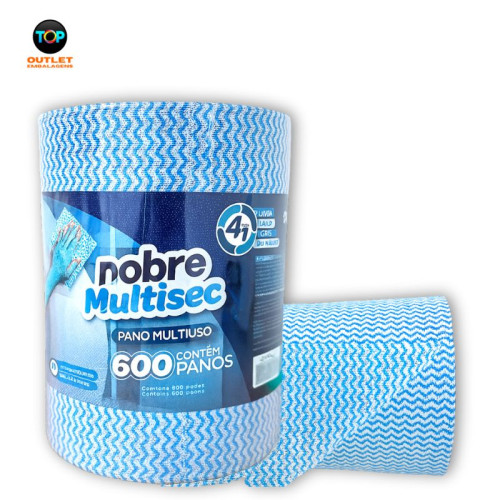 Pano Multiuso Azul - 600 panos - Nobre