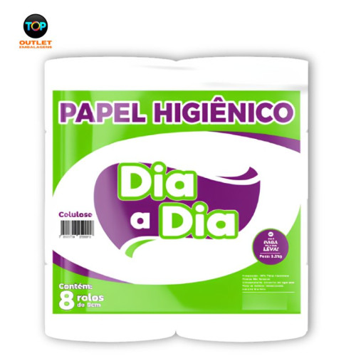 Big Roll 1,5kg Celulose - pacote com 08 rolos - Dia a Dia