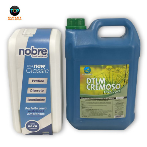 Saboneteira com reservatório + sabonete líquido - 1 kit - Nobre e Gopabo